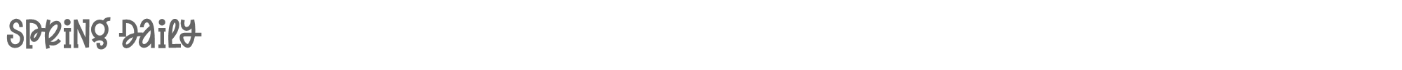 Sample characters Spring Daily Font